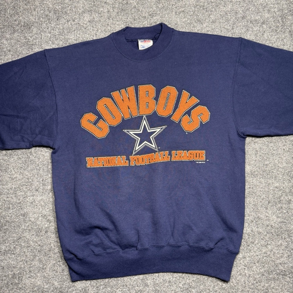 Vintage 1996 Dallas Cowboys Blue Crew Sweatshirt Size Large